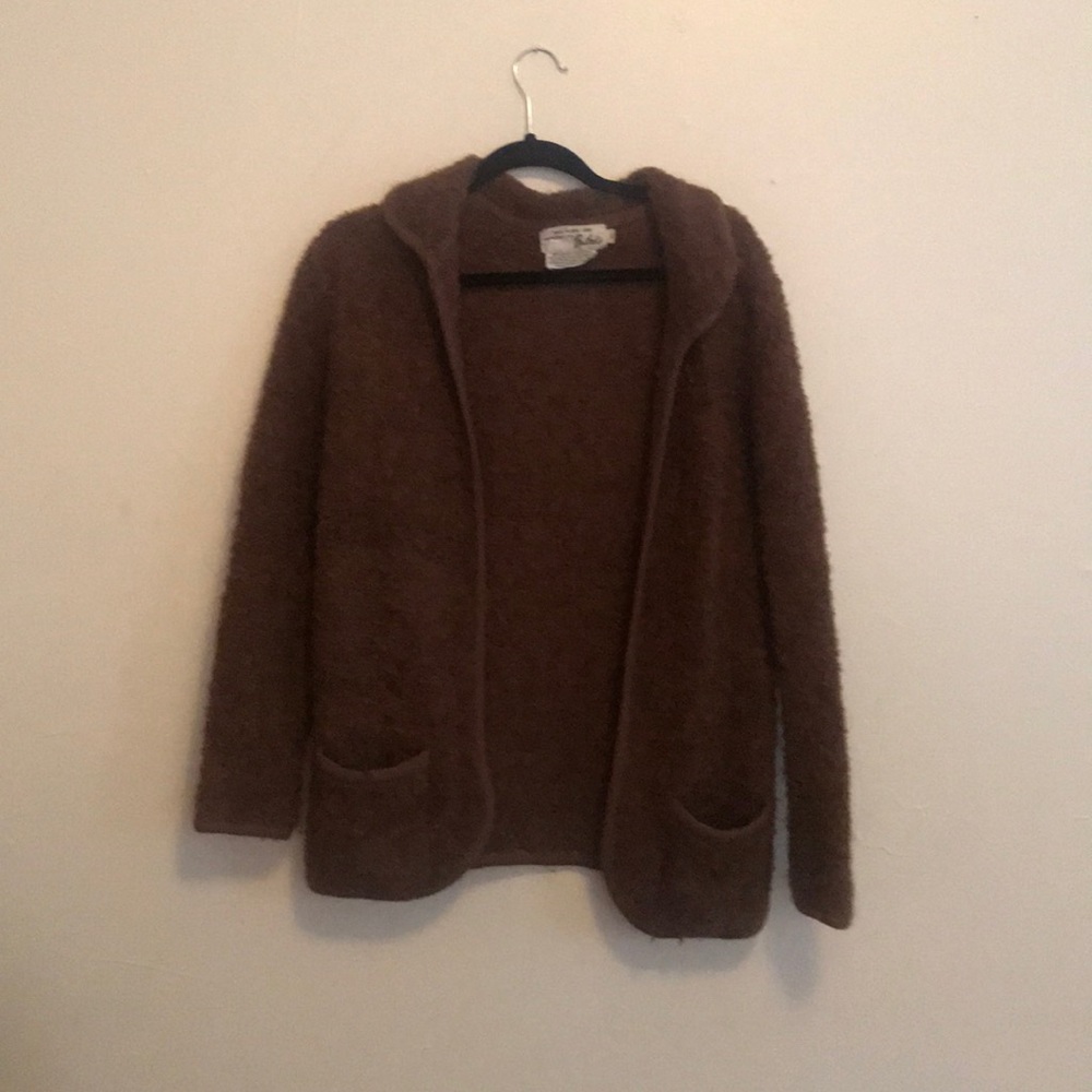 Fuzzy Vintage Brown Cardigan